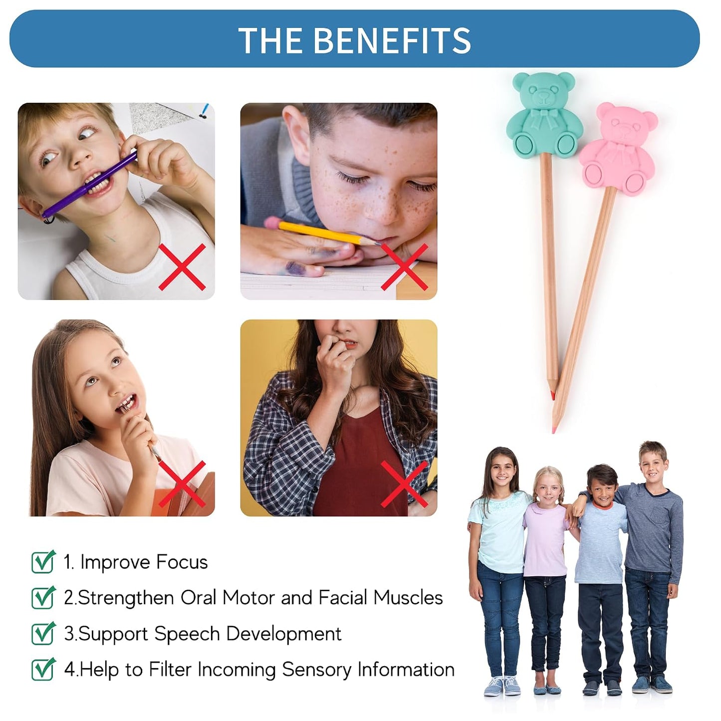 Sensory Chew Pencil Toppers – Comfort, Focus & Calm for Everyday Learning